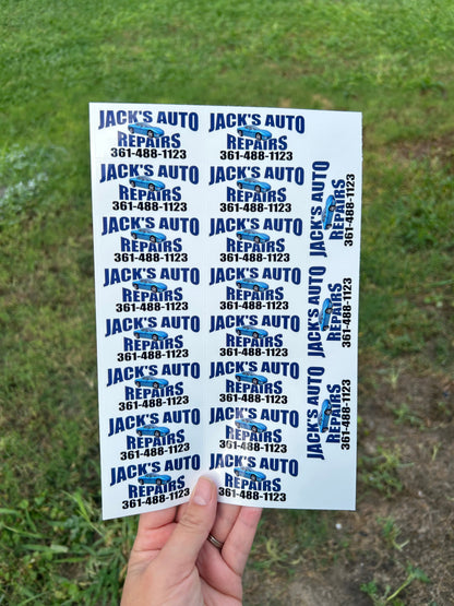 Custom Stickers Under 5 sheets!