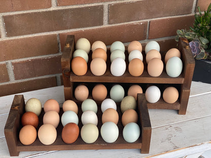 Stackable Egg Holder | 18 Egg Holder | Egg Tray | Farmhouse Egg Holder | Counter Egg Storage | Wooden Egg Holder | Egg Carton