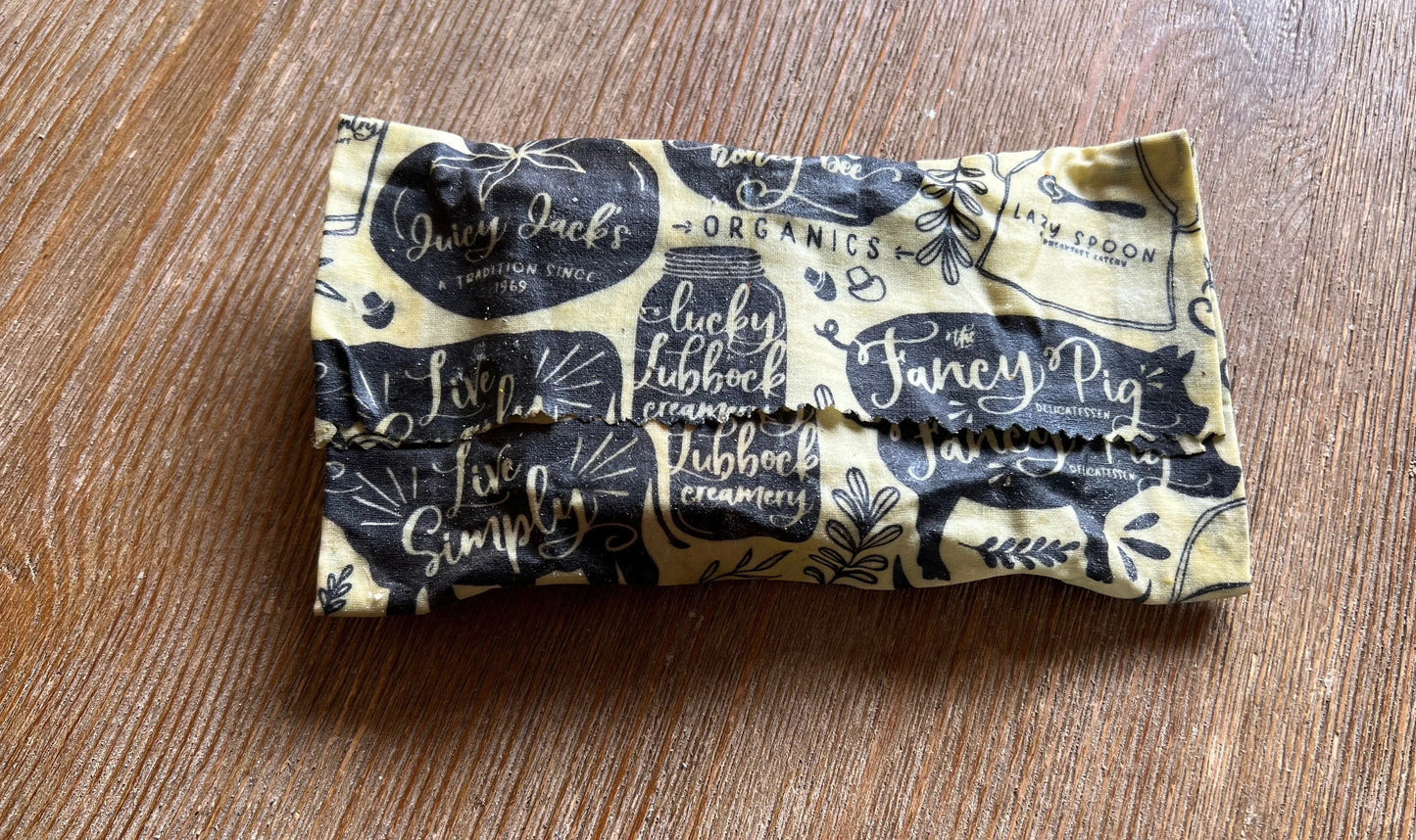 Set of 3 Farmhouse Bees Wax Wraps