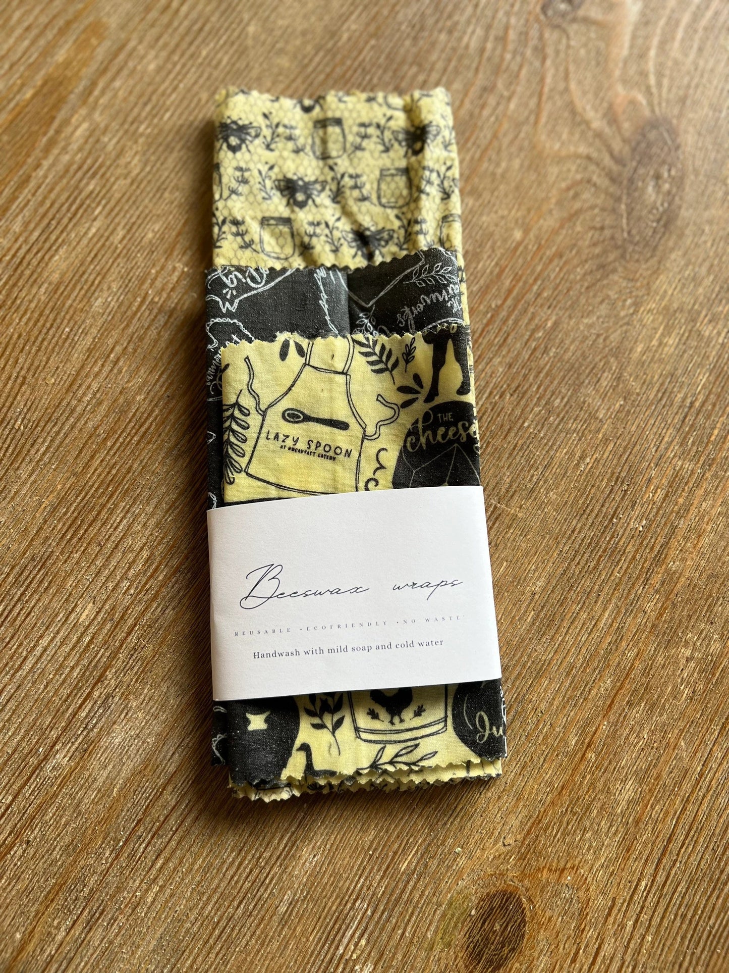 Set of 3 Farmhouse Bees Wax Wraps