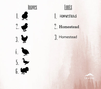 Customized 18 count Chicken Egg Holder