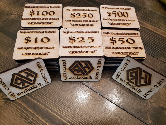 Wooden Gift Card