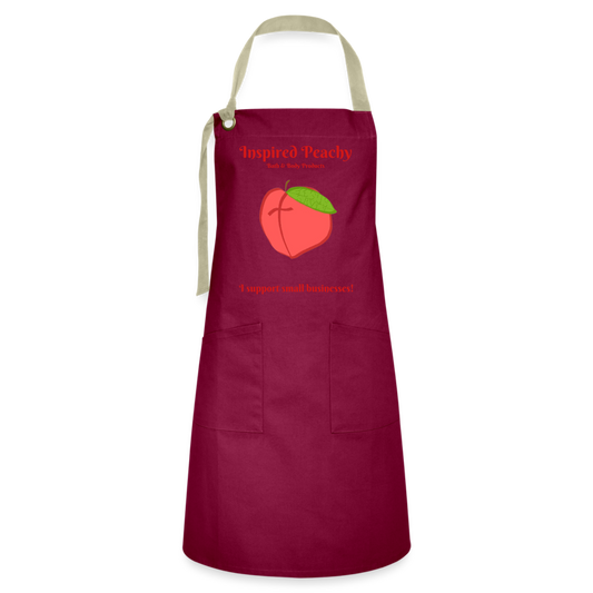 Artisan Apron - burgundy/khaki