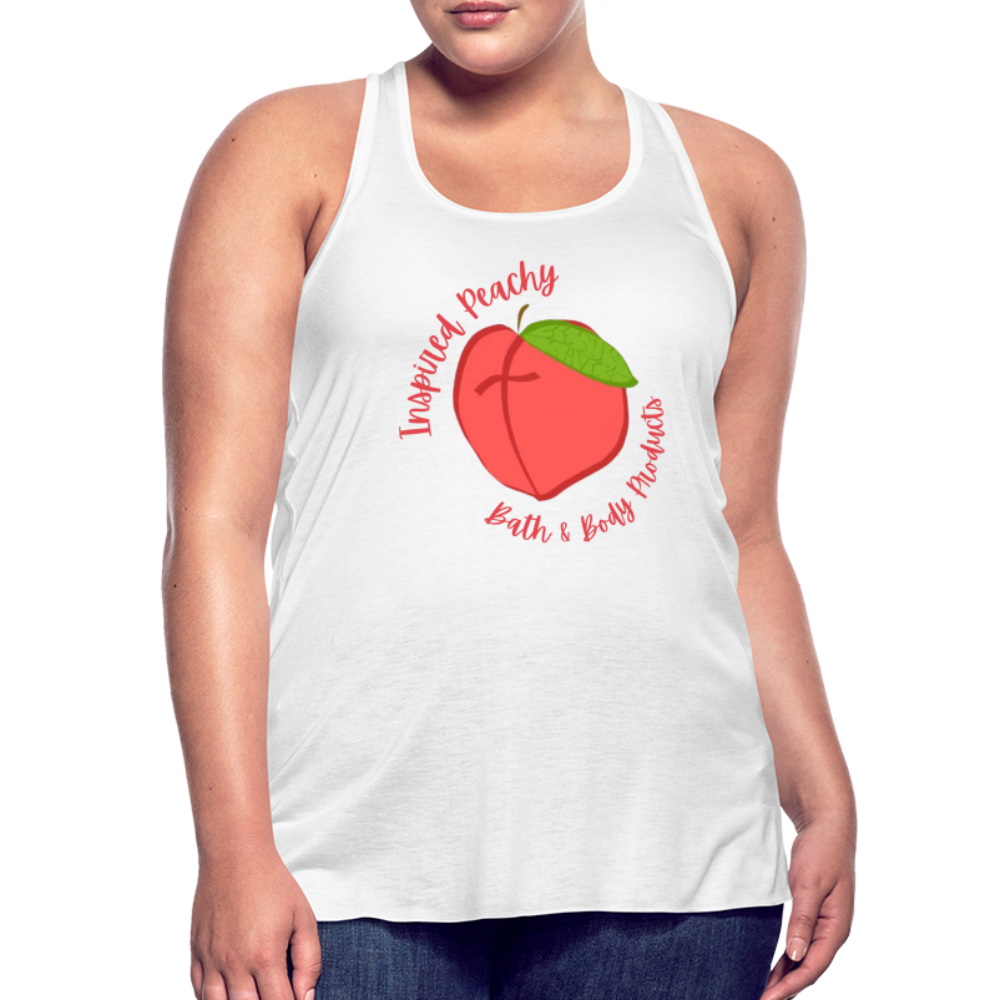 Inspired Peachy Women's Flowy Tank Top by Bella - white