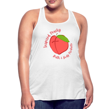 Inspired Peachy Women's Flowy Tank Top by Bella - white