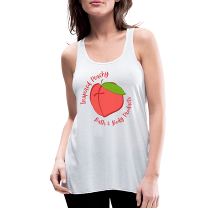 Inspired Peachy Women's Flowy Tank Top by Bella - white