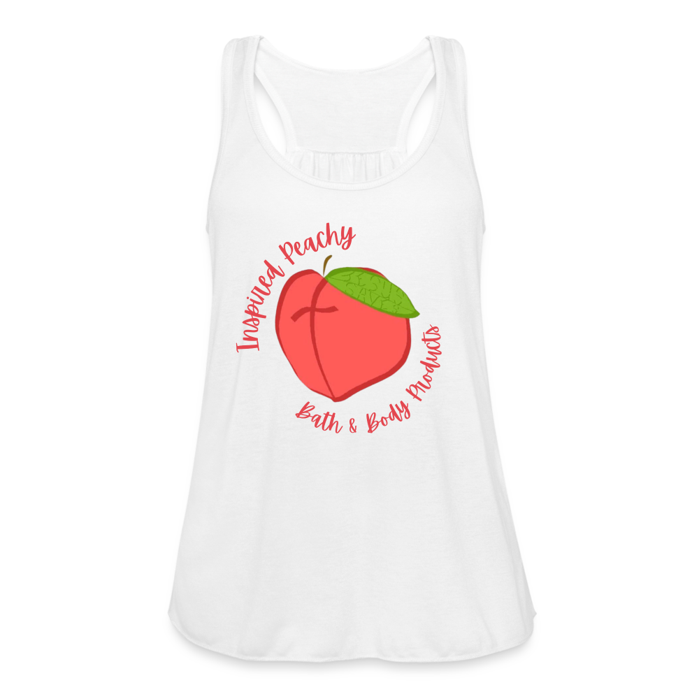 Inspired Peachy Women's Flowy Tank Top by Bella - white