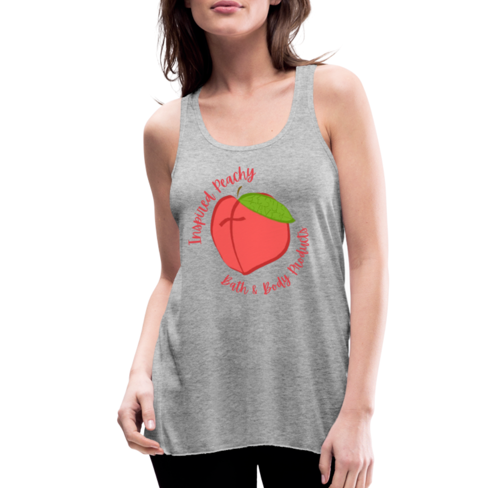 Inspired Peachy Women's Flowy Tank Top by Bella - heather gray