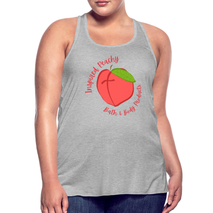 Inspired Peachy Women's Flowy Tank Top by Bella - heather gray