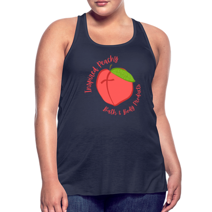 Inspired Peachy Women's Flowy Tank Top by Bella - navy