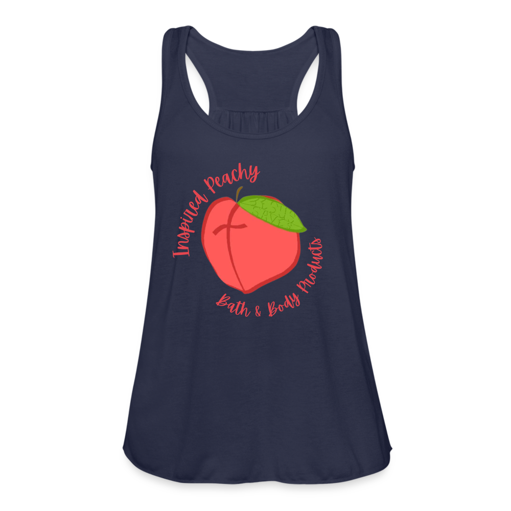 Inspired Peachy Women's Flowy Tank Top by Bella - navy