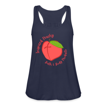 Inspired Peachy Women's Flowy Tank Top by Bella - navy