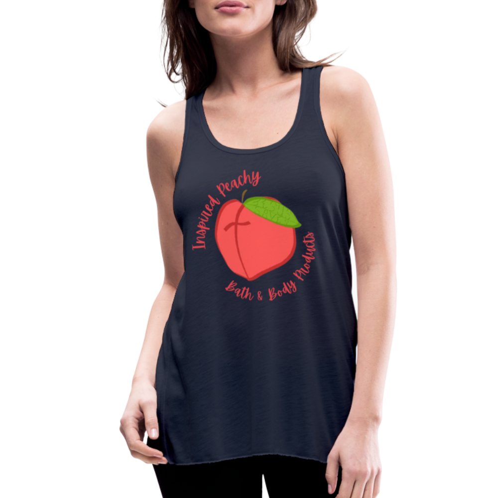 Inspired Peachy Women's Flowy Tank Top by Bella - navy