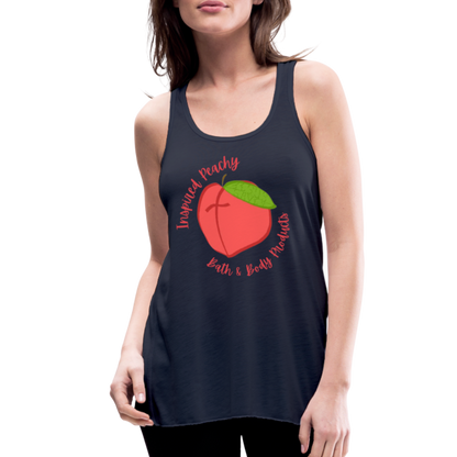 Inspired Peachy Women's Flowy Tank Top by Bella - navy