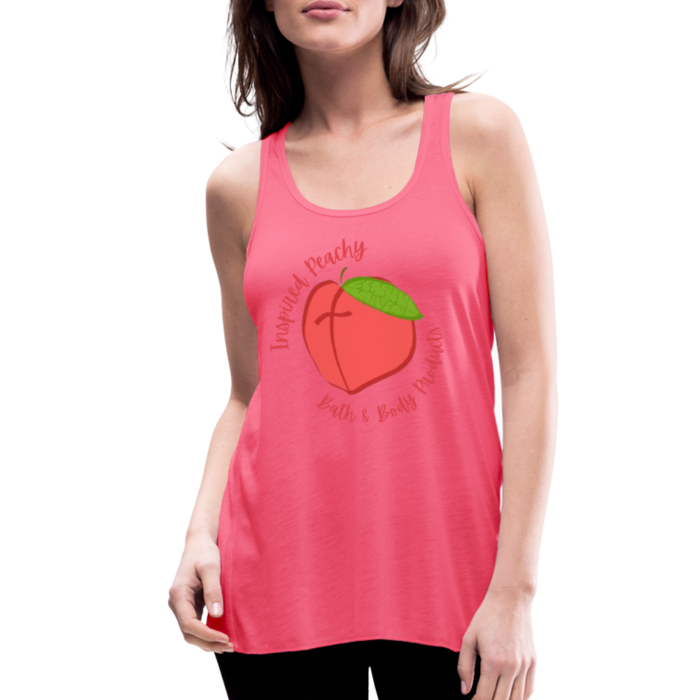 Inspired Peachy Women's Flowy Tank Top by Bella - neon pink