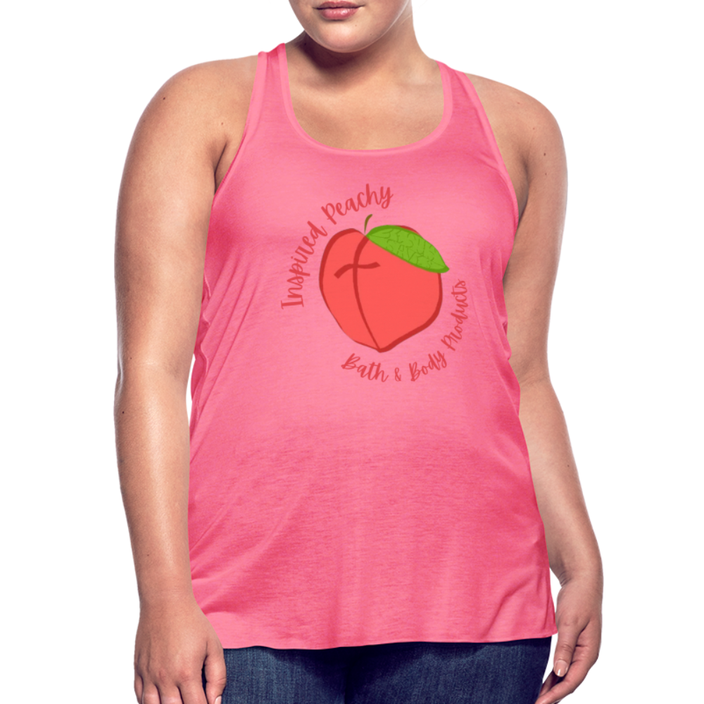 Inspired Peachy Women's Flowy Tank Top by Bella - neon pink