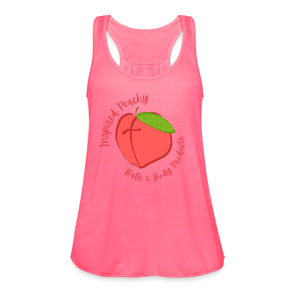 Inspired Peachy Women's Flowy Tank Top by Bella - neon pink