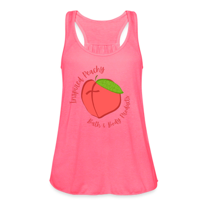 Inspired Peachy Women's Flowy Tank Top by Bella - neon pink