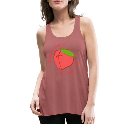 Inspired Peachy Women's Flowy Tank Top by Bella - mauve